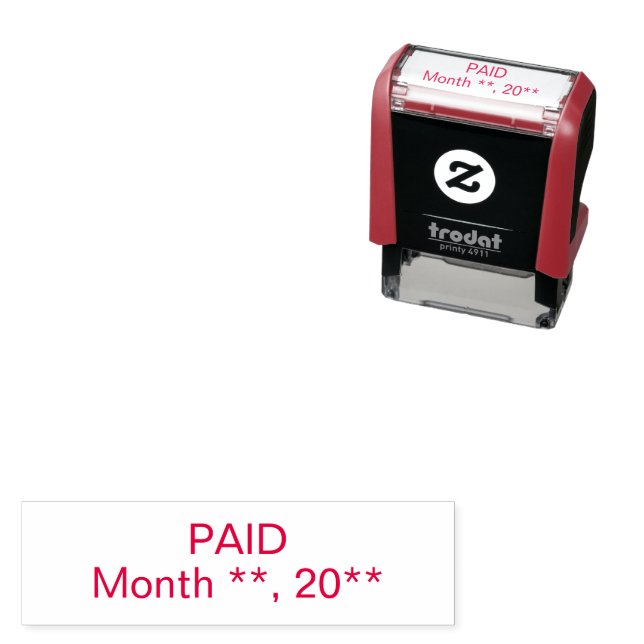 Egen pennanteckning Betalat Frimärke med Anpassnin Självfärgande Stämpel (In Situ)