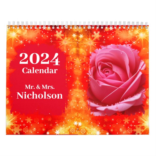 EGEN PERSONANPASSNING RÖDA ROSOR KALENDER (Omslag)