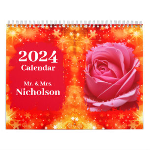 EGEN PERSONANPASSNING RÖDA ROSOR KALENDER