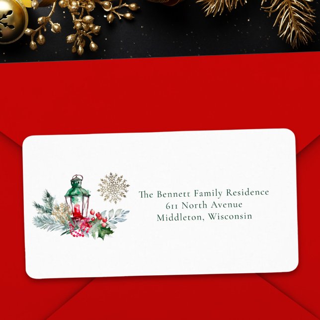 Egen Returadress-Lab för skript till jul-Elegant Adressetikett (Skapare uppladdad)