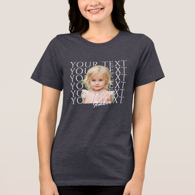 EGEN TEXT EGET FOTO OCH NAMN T SHIRT (Framsida)