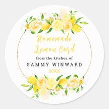 Egen Tillverkad Citroncurd Etikett för Konserverin