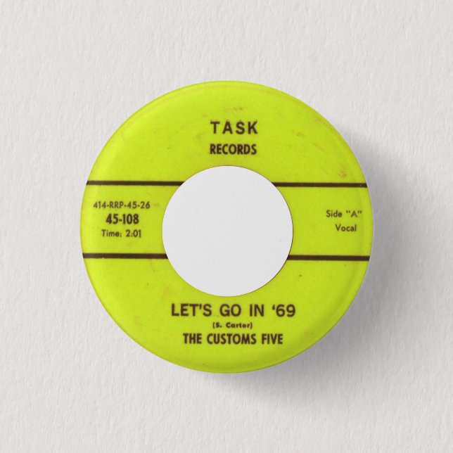 Egenarna fem - låt oss gå i '69 knapp (Framsida)