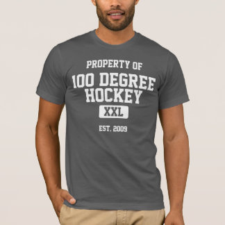 Egendom av 100 grad hockey tee shirt