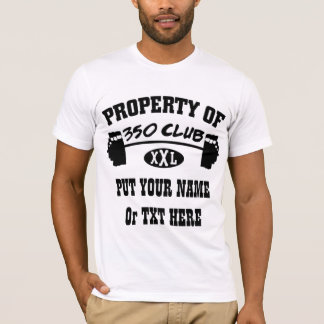 Egendom av 350 man för klubb XXL inpassade TShirt Tee Shirt