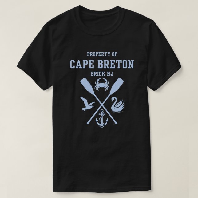 Egendom av Cape Breton  T Shirt (Design framsida)