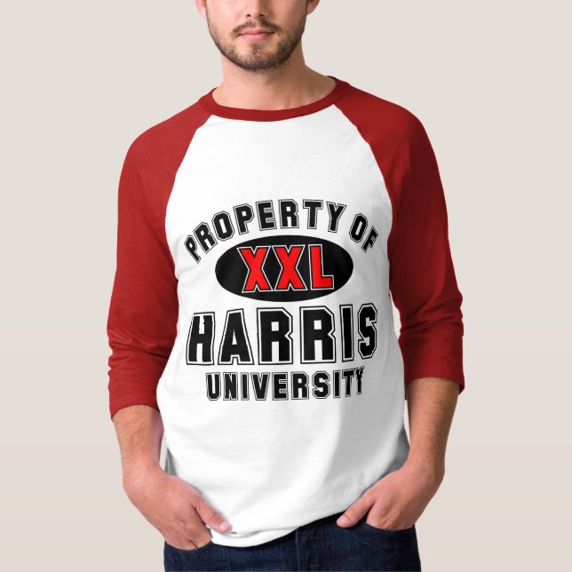 Egendom av den Harris universiteten Tee Shirt (Framsida)