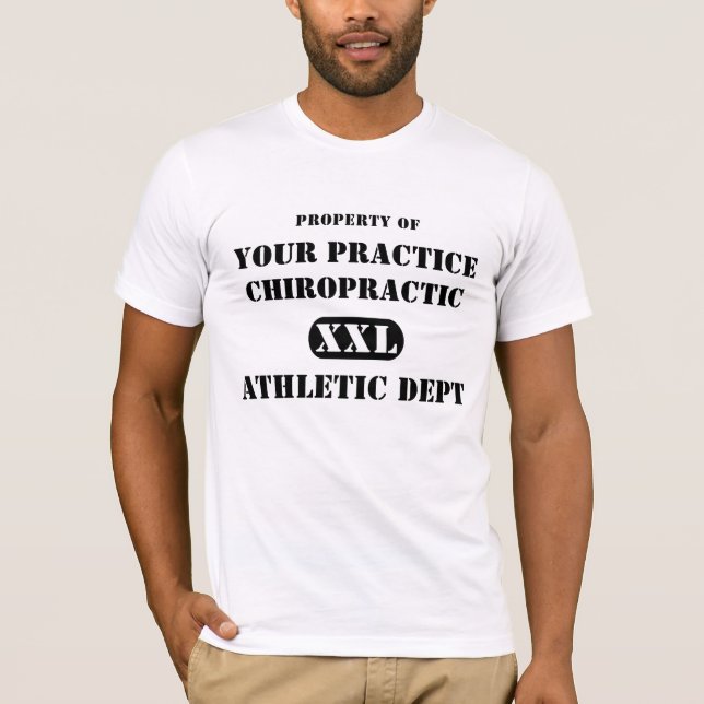 Egendom av den idrotts- dept.en för Chiropractic T Shirt (Framsida)