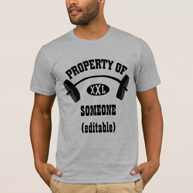 Egendom av den inpassade tShirten för XXL Tee (Framsida)