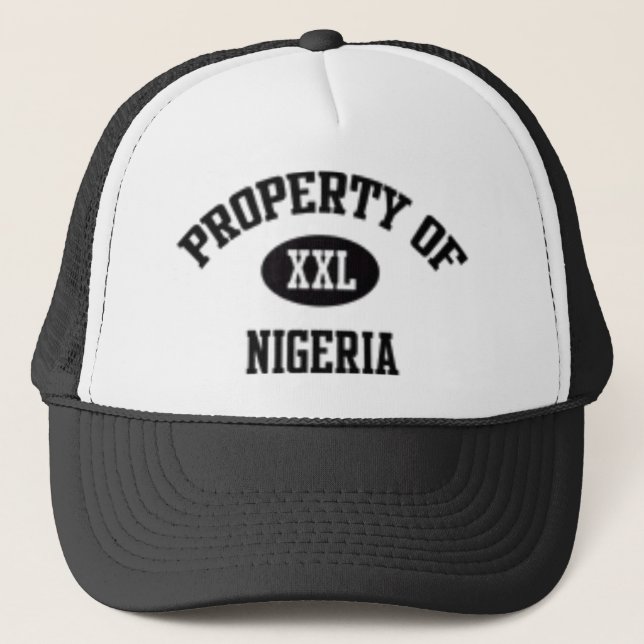 Egendom av den nigerianska hatten keps (Framsida)