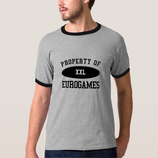 Egendom av Eurogames T-shirt (Framsida)
