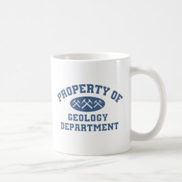 Egendom av geologiavdelningen kaffemugg