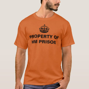 EGENDOM AV HM FÄNGSLA på den orange T-tröja T-shirt