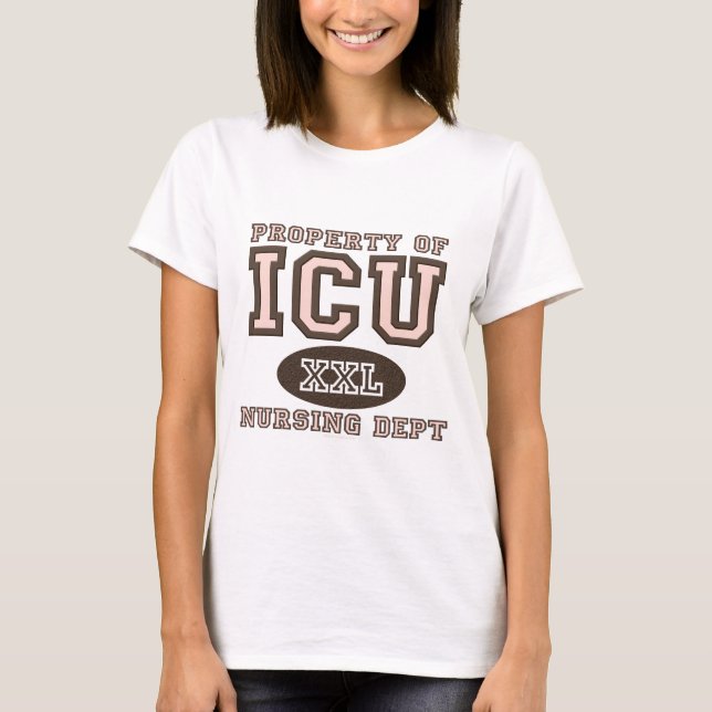 Egendom av ICU-sjuksköterskaT-tröja T-shirt (Framsida)