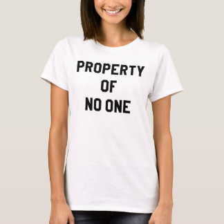EGENDOM AV INGEN T SHIRT