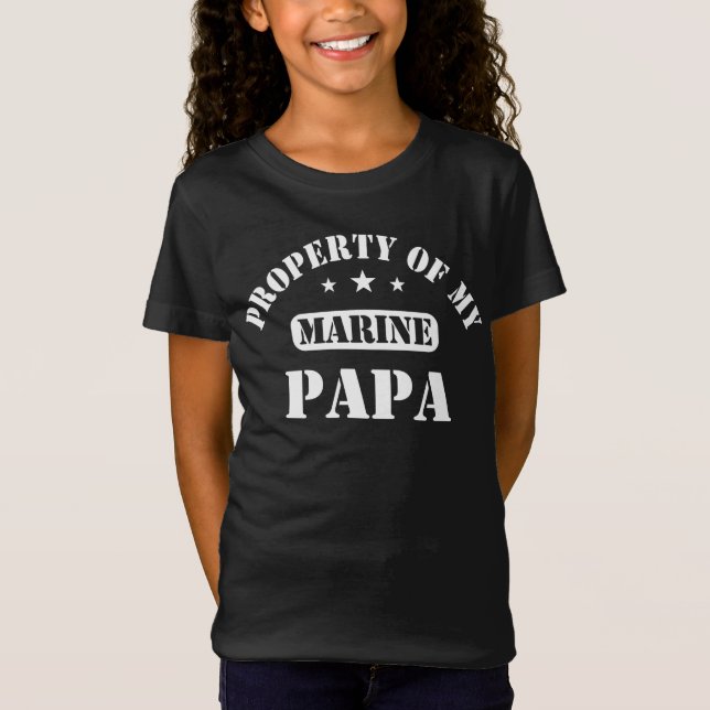 Egendom av min marin- pappa t-shirt (Framsida)