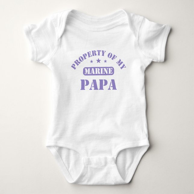 Egendom av min marin- pappa t-shirt (Framsida)
