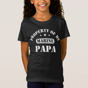 Egendom av min marin- pappa tee