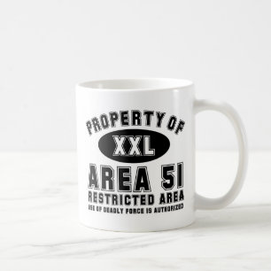 Egendom av område 51 kaffemugg