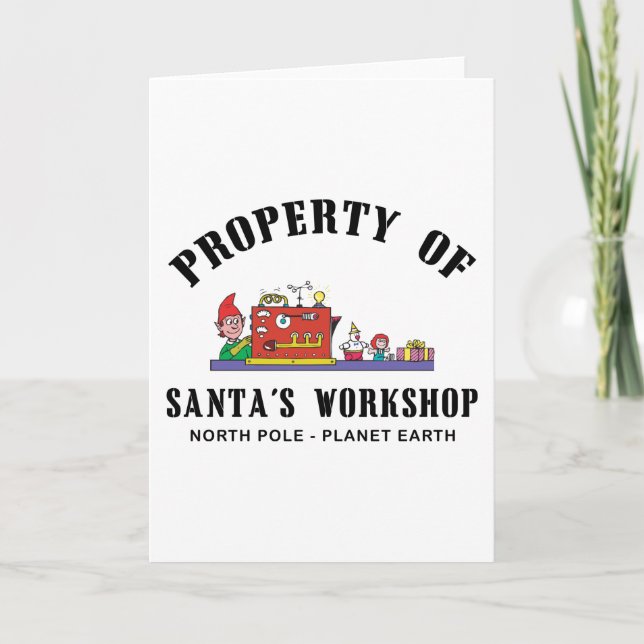 Egendom av Santas seminariumgåvan Helgkort (Framsida)