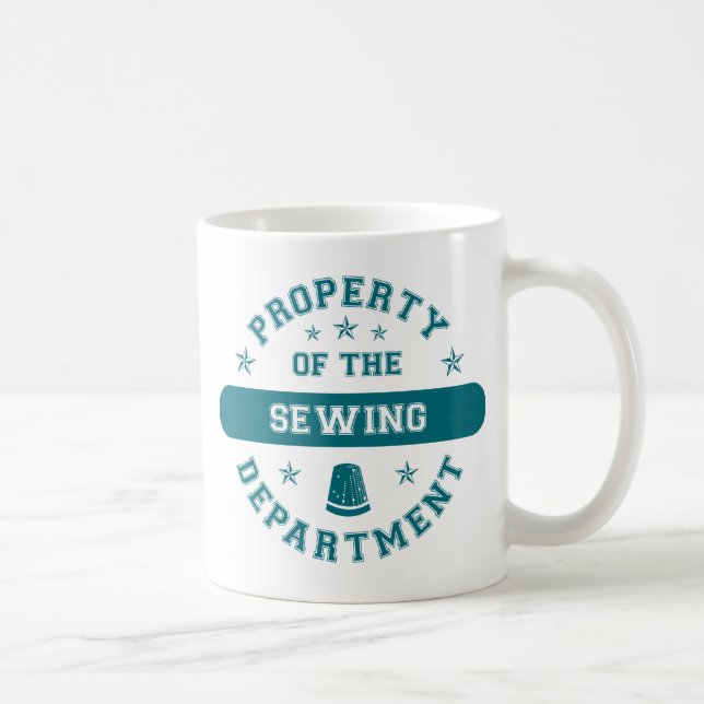 Egendom av sömnadavdelningen kaffemugg (Höger)