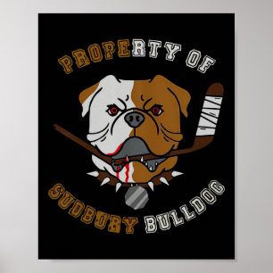 Egendom Av Sudbury Bulldog Hockey För Män Kvinnor Poster