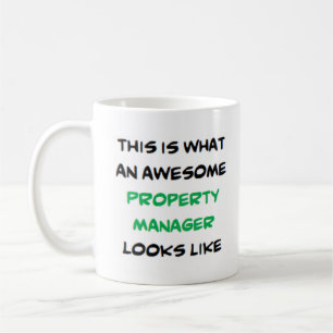 egendom, chef, fantastisk kaffemugg