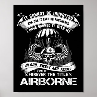 Egendom för Skogsvaktarn i den flygburna armén Poster