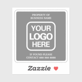 Egendom | Grått | Vit Logotyp Klistermärken