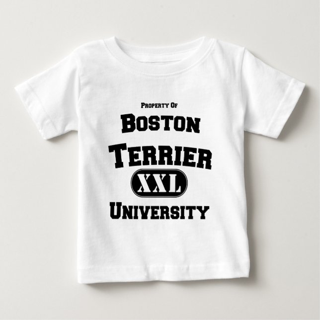 Egendom i Boston Terrier Universiteten T-shirt (Framsida)