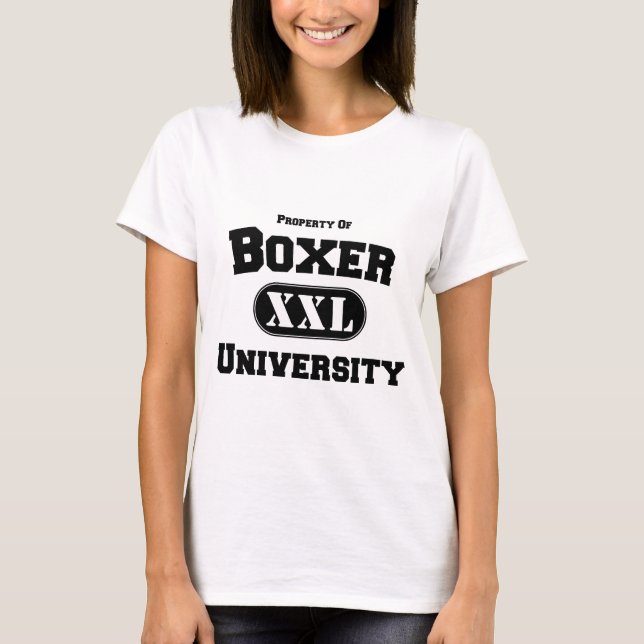 Egendom i Boxer Universiteten Tee Shirt (Framsida)