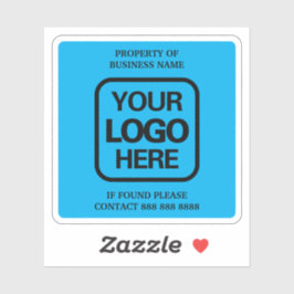 Egendom i Business Logotyp Simple Modern Himlar Bl Klistermärken