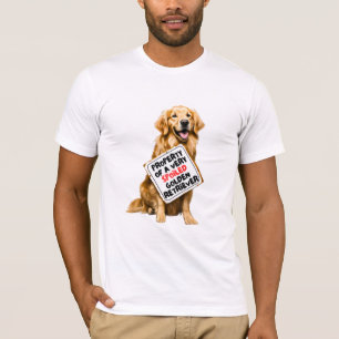 Egendom i en förstörd Golden Retriever T Shirt