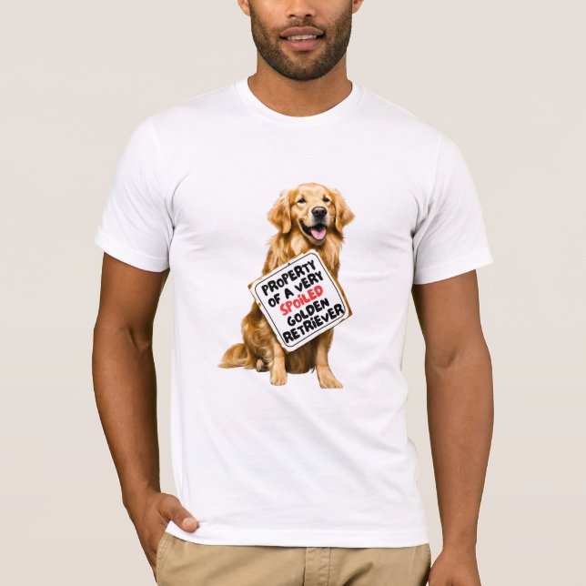 Egendom i en förstörd Golden Retriever T Shirt (Framsida)
