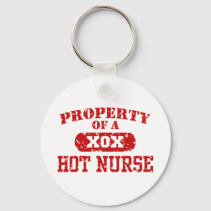 Egendom i en Hett Nurse Nyckelring