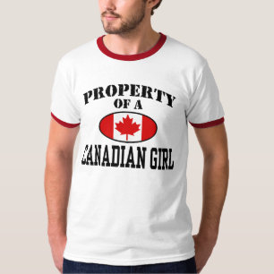 Egendom i en kanadensisk flicka t-shirt