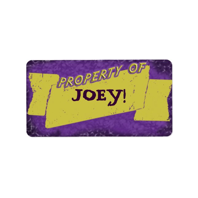 Egendom i etiketten adressetikett (Framsidan)