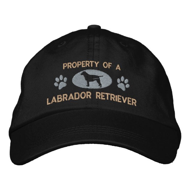 Egendom i ett labradoborrevarv Broiderat Hat Broderad Keps (Framsida)