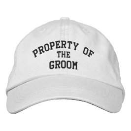Egendom i Groom Embroiderad Bröllop Hats Broderad Keps