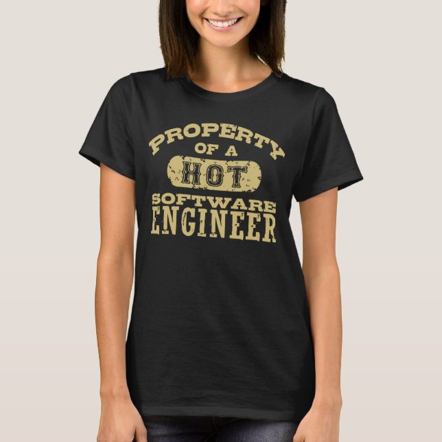 EGENDOM i HETT SOFTWARE INGENJÖR Tee Shirt (Framsida)
