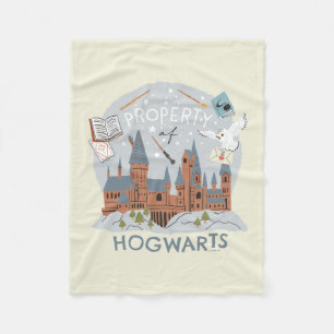 Egendom i Hogwarts Tecknad Graphic Fleecefilt