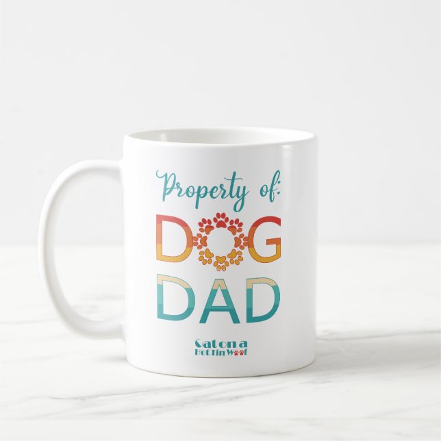 EGENDOM i HUND PAPPA Kaffemugg (Vänster)