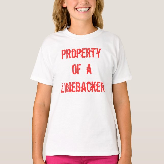 Egendom i Linebacker T Shirt (Framsida)