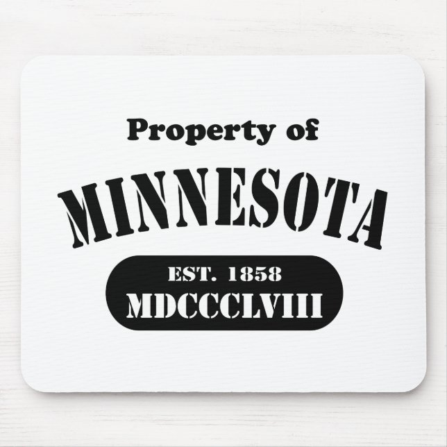 Egendom i Minnesota - svart text Musmatta (Framsidan)