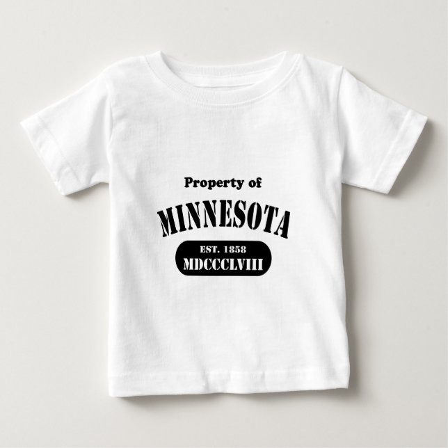 Egendom i Minnesota - svart text Tee (Framsida)