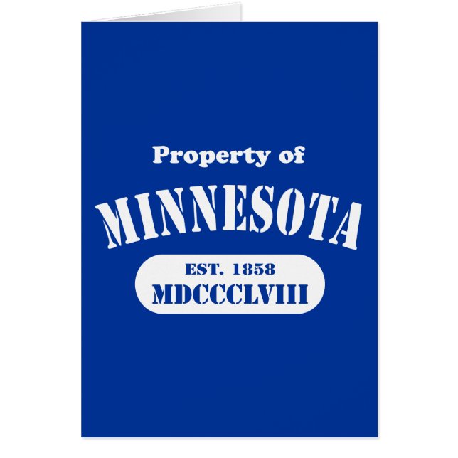 Egendom i Minnesota - vilken färg som helst! Hälsningskort (Framsidan)