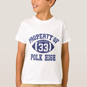 Egendom i Polk High Football 33 Åldras No Maam T Shirt