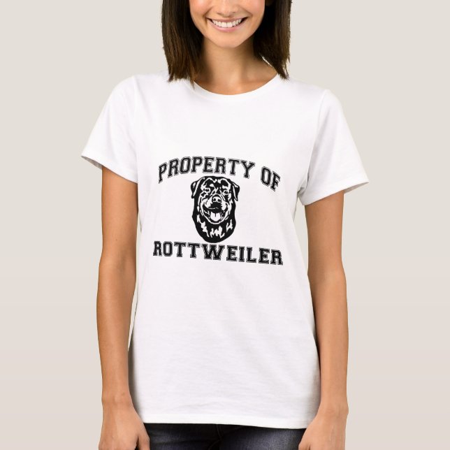 Egendom i Rottweiler T Shirt (Framsida)