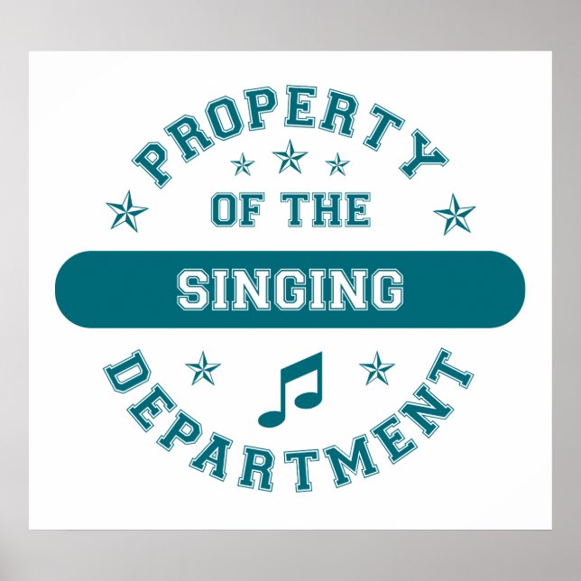 Egendom i Singing Department Poster (Framsidan)