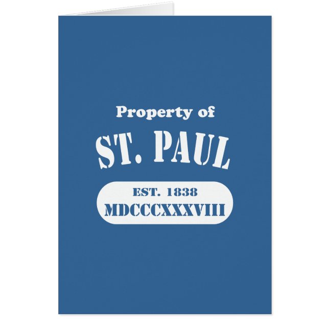 Egendom i St. Paul Hälsningskort (Framsidan)